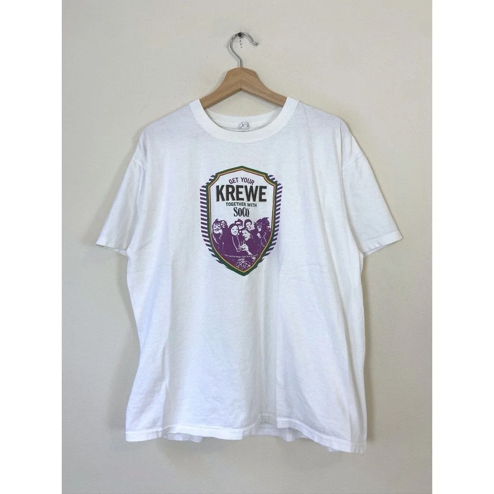 Vintage Get Together Mardi Gras Soco Whiskey Drinking Promo Tee - XL - Picture 1 of 4